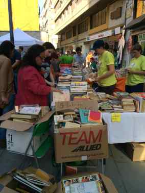 A book stall along Sant Blai in Tortosa